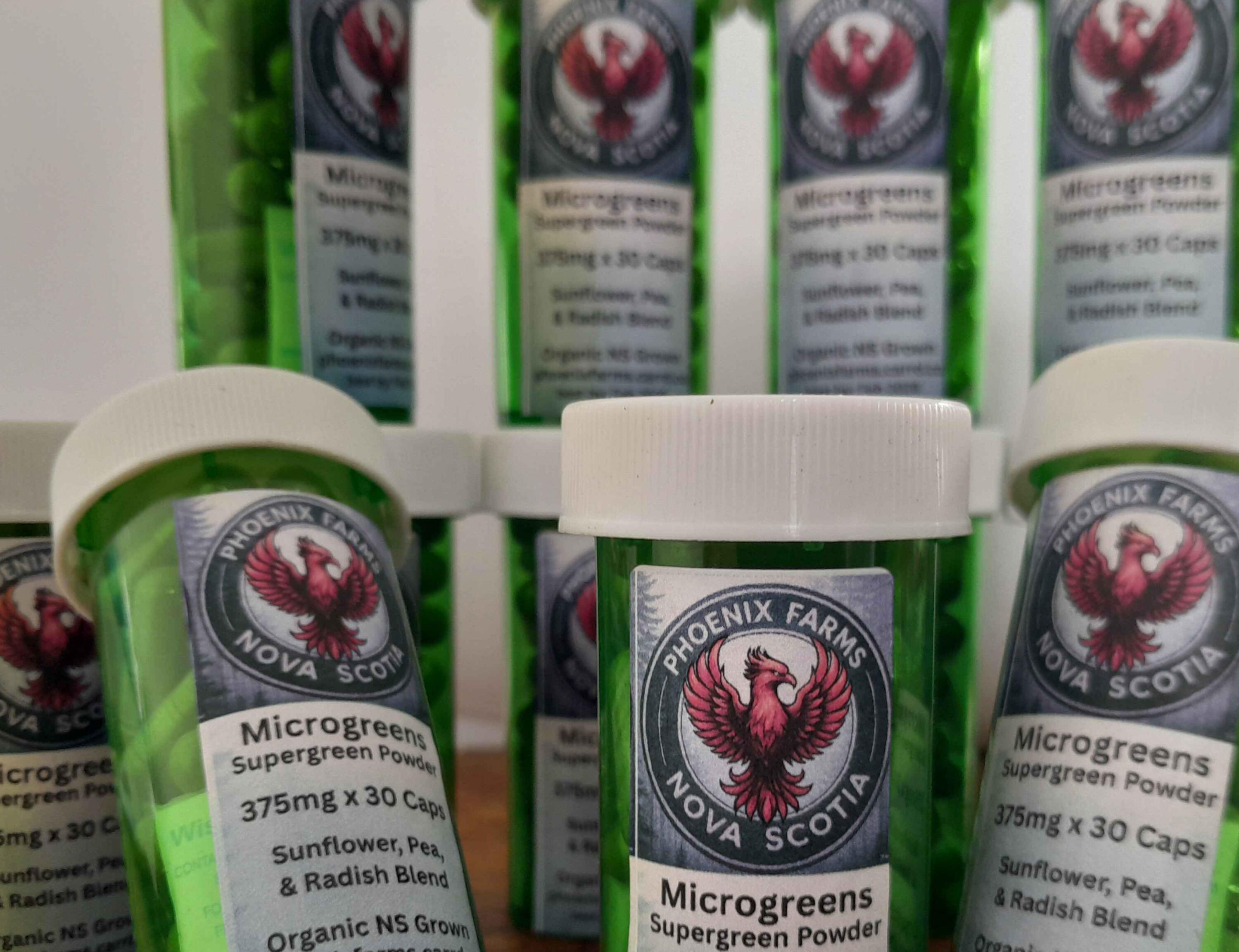 Phoenix Farms Microgreen Samplers 375mg Supergreen Capsules x 30